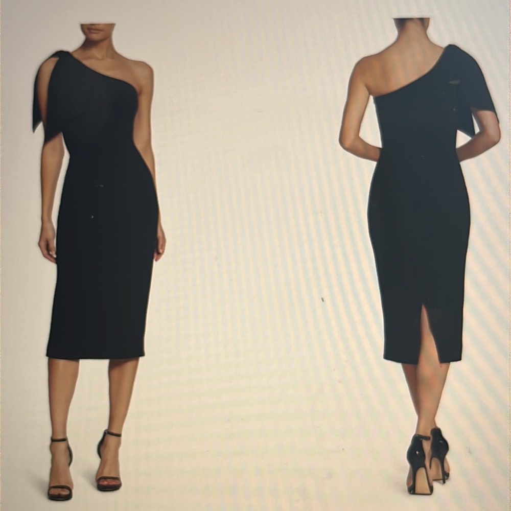Size L (8-10) one-shoulder midi dress - Picture 2 of 2